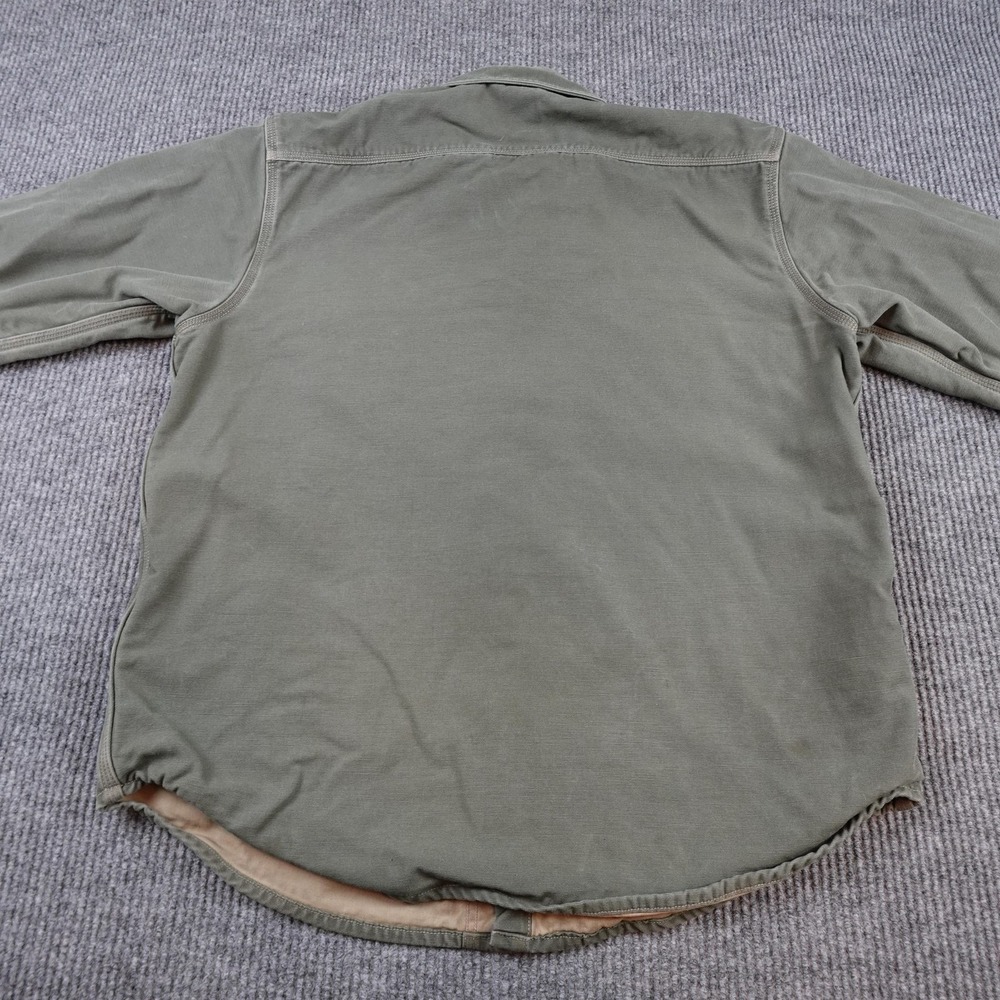 Carhartt Mens Large Green FR Canvas Workwear Jacket 100432-316 CAT 3 Shacket - Picture 6 of 9